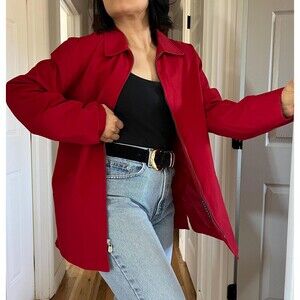 Vintage‎ y2k red London Fog bomber jacket retro casual everyday coat small